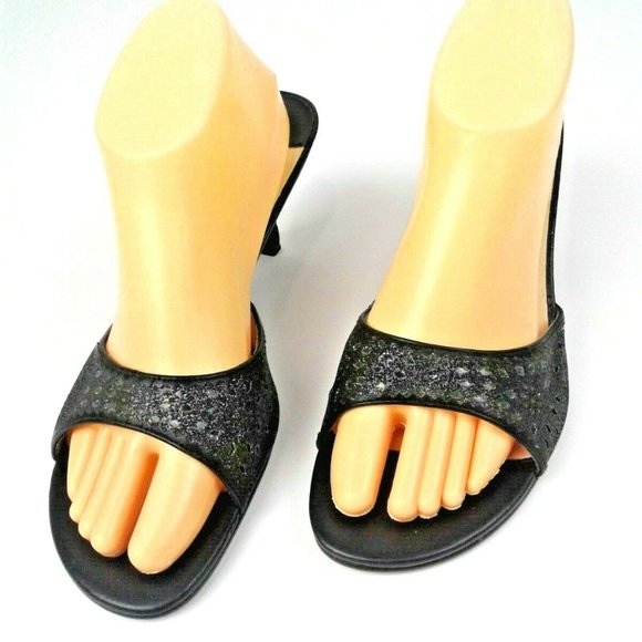 Rampage Desire Womens Black Slides Open Toe - Picture 2 of 8